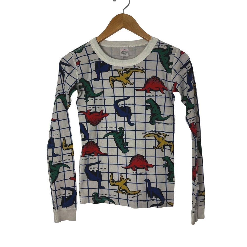 Hanna Andersson Dinosaurs Long Sleeve Pajama Shirt Boy Size US 14 Organic Cotton
